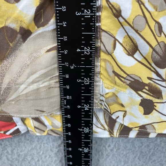 Chicos Jacket Large Artsy Floral Grandmacore Colorful Stretchy Lightweight Fall - Picture 8 of 10